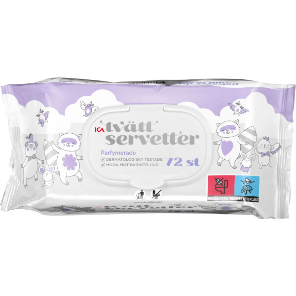 ICA Tvättservetter Parfymerade