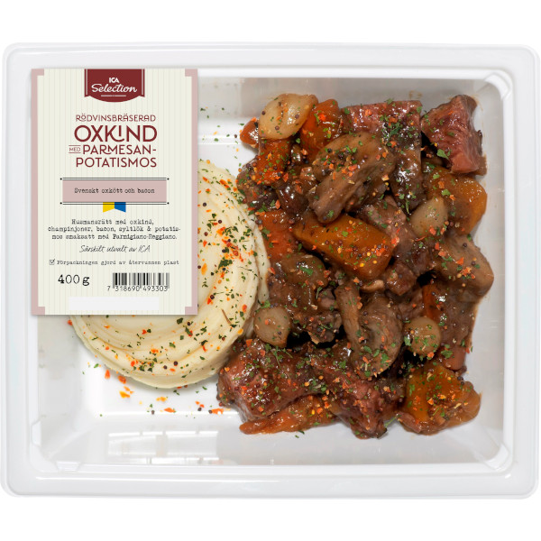 ICA Selection Rödvinsbrässerad Oxkind & Parmesanpotatismos