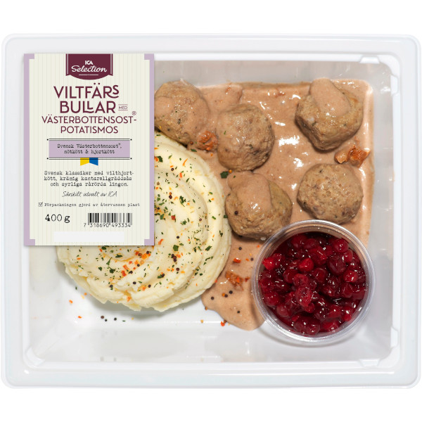 ICA Selection Viltfärsbullar & Västerbottensostpotatismos