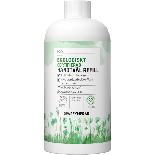 ICA Apotek Hjärtat Handtvål Oparfymerad Ekologiskt Refill