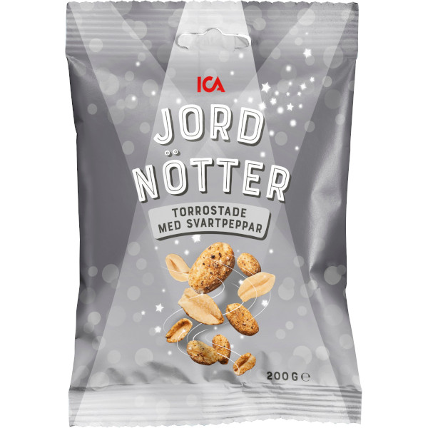 ICA Jordnötter Torrostade & Svartpeppar