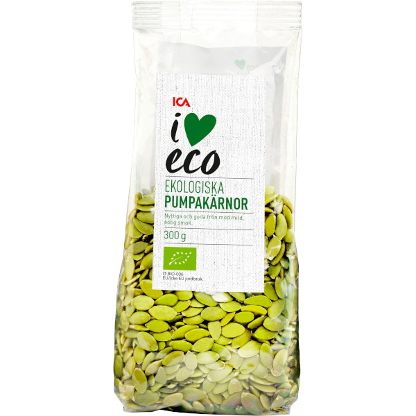 ICA I Love Eco Pumpakärnor Ekologiska
