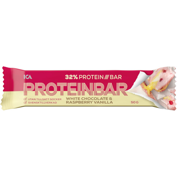 ICA Proteinbar White Chocolate & Raspberry Vanilla