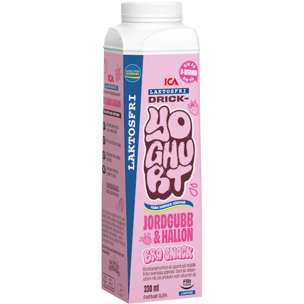 ICA Drickyoghurt Jordgubb & Hallon Laktosfri