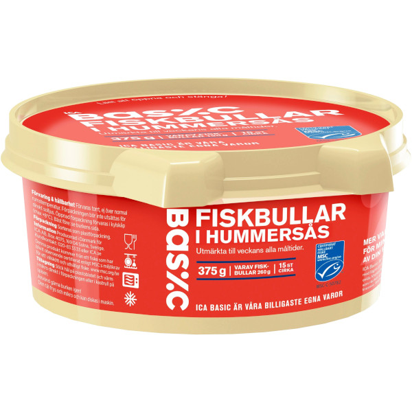 ICA Basic Fiskbullar Hummersås