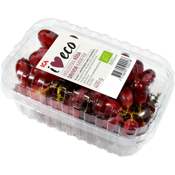 ICA I Love Eco Druvor Röda Kärnfria Ekologiska