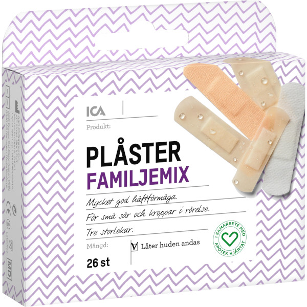 ICA Apotek Hjärtat Plåster Familjemix