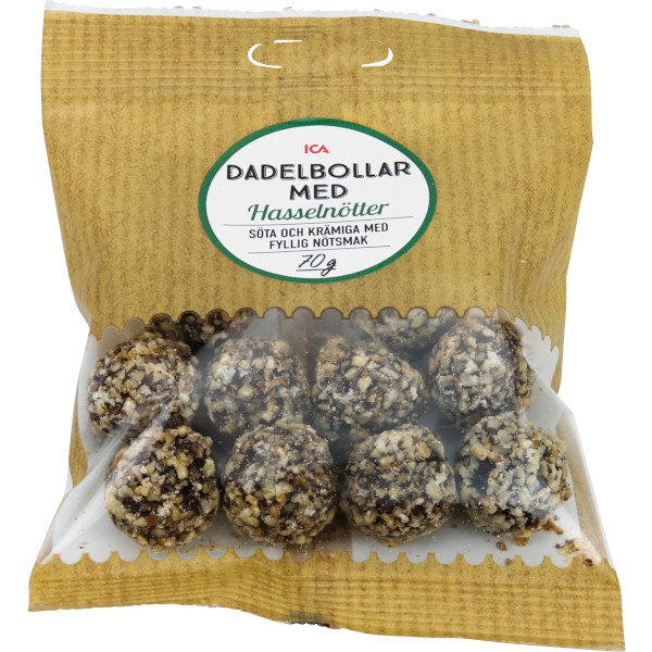 ICA Dadelbollar Hasselnötter