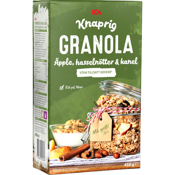 ICA Granola Äpple/Hasselnötter/Kanel