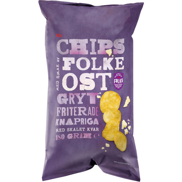 ICA Chips Grytfriterade Folkeost