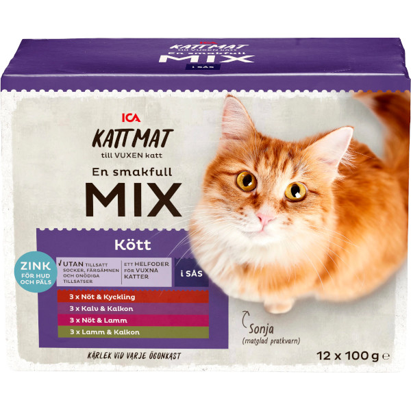 ICA Kattmat Mix Kött Sås