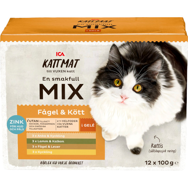 ICA Kattmat Mix Fågel & Kött Gelé