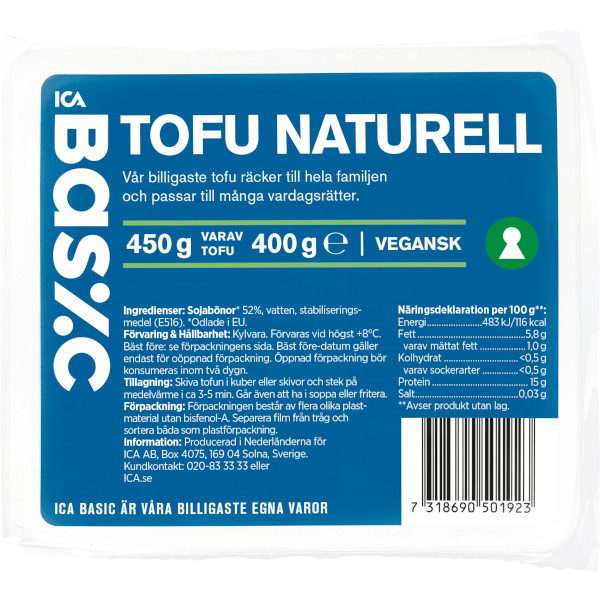 ICA Basic Tofu Naturell