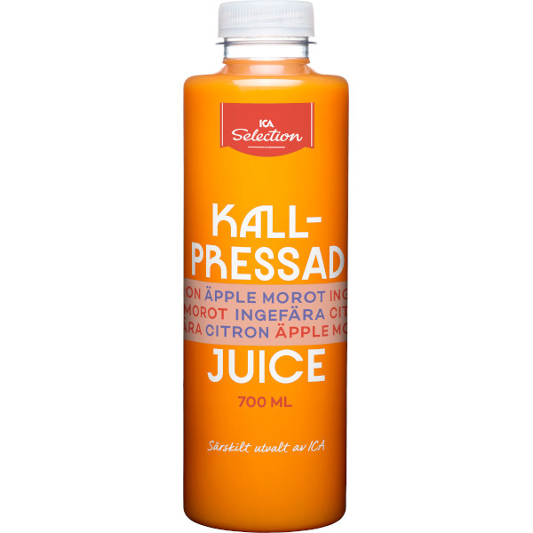 ICA Selection Kallpressad Juice Äpple/Morot/Ingefära/Citron
