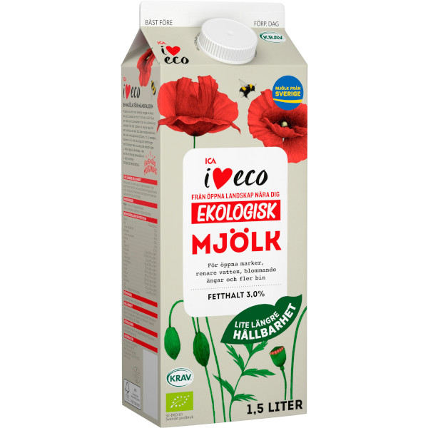 ICA I Love Eco Mjölk Ekologisk