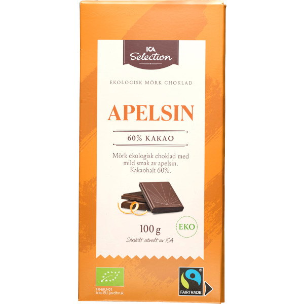 ICA Selection Mörk Choklad 60% Apelsin