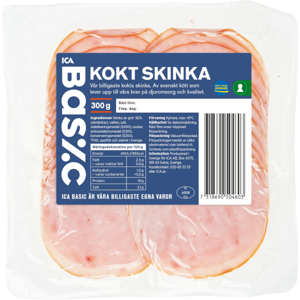 ICA Basic Skinka Kokt