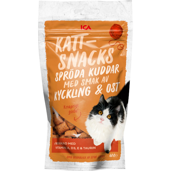 ICA Kattsnacks Spröda Kuddar Kyckling & Ost