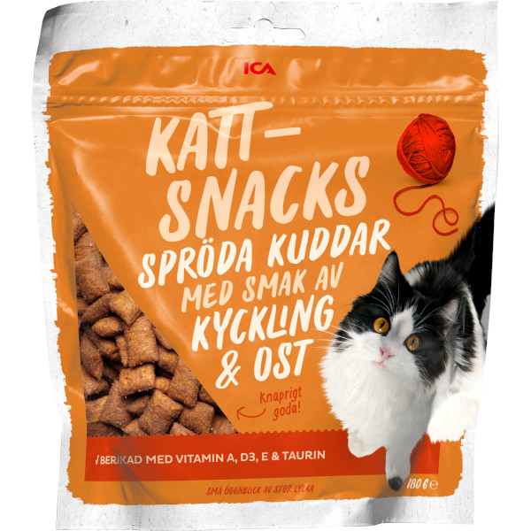 ICA Kattsnacks Spröda Kuddar Kyckling & Ost