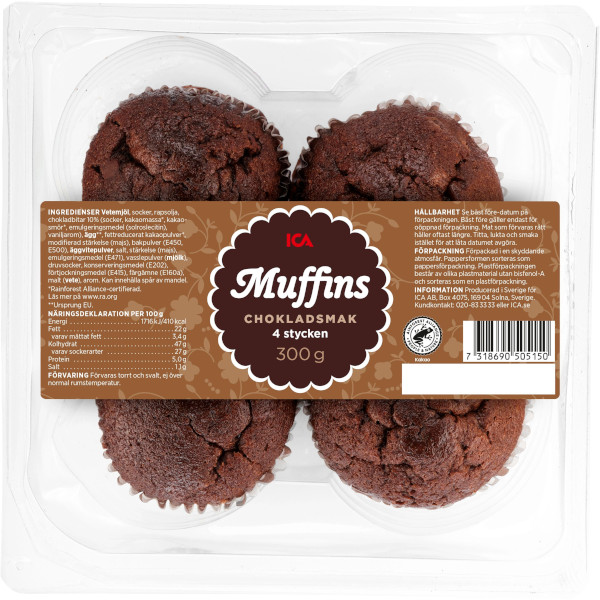 ICA Muffins Chokladsmak