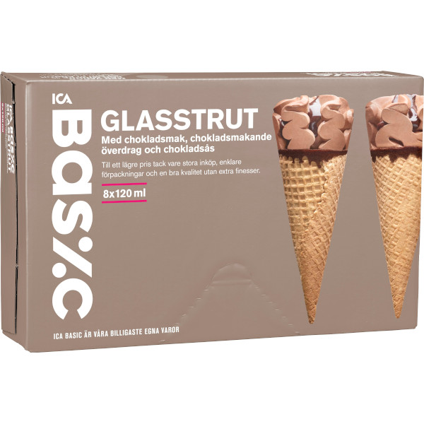 ICA Basic Glasstrut Choklad