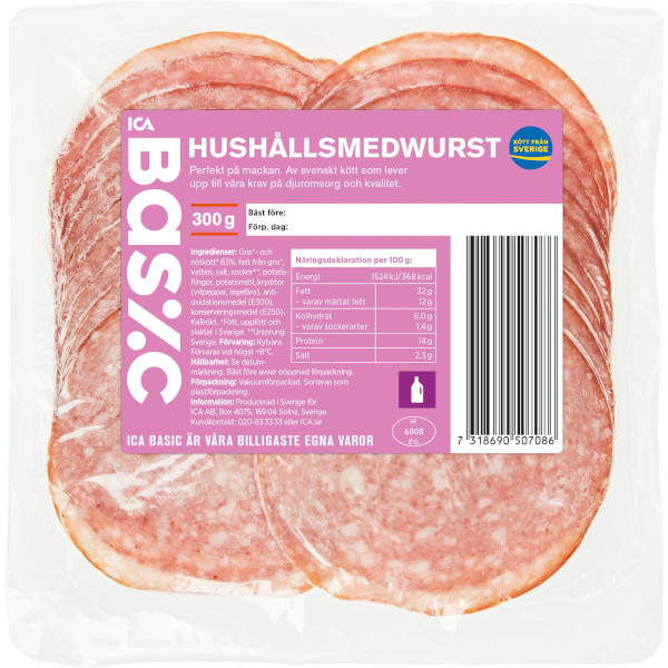 ICA Basic Hushållsmedwurst