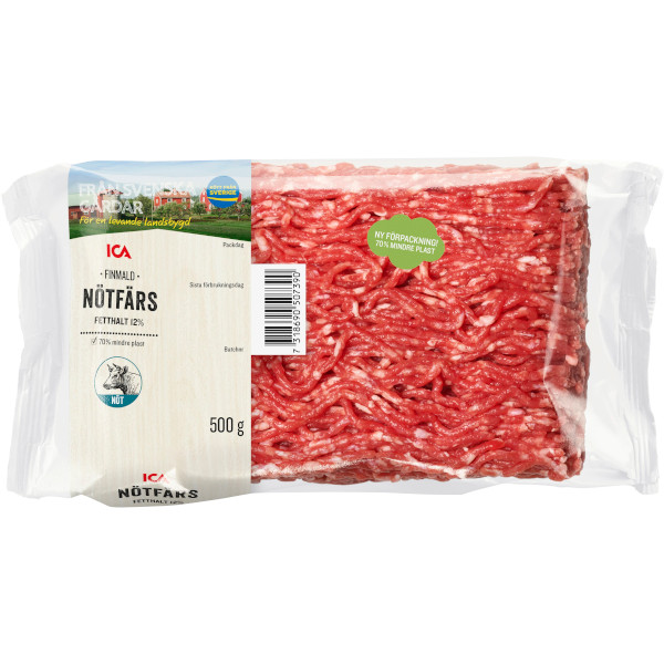 ICA Nötfärs Finmald 12%