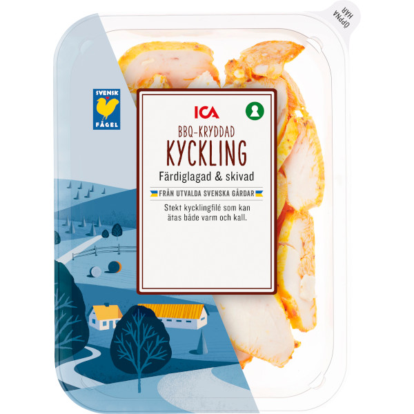 ICA Kyckling Färdiglagad & Skivad BBQ-Kryddad
