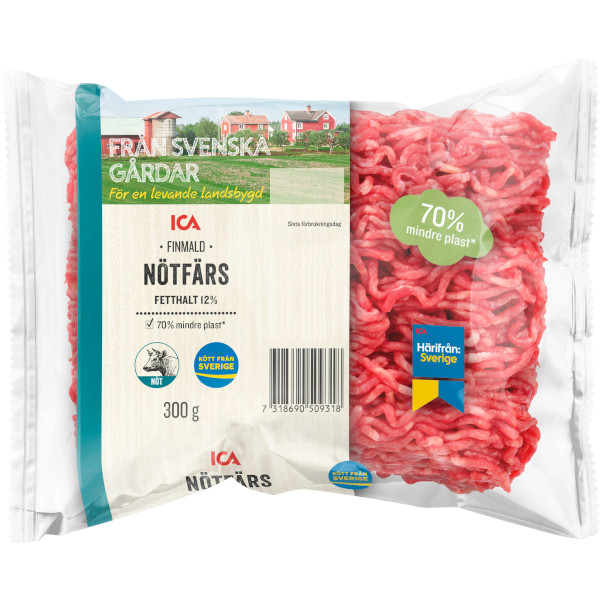 ICA Nötfärs Finmald 12%