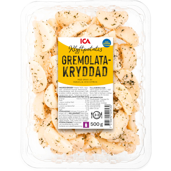 ICA Klyftpotatis Gremolatakryddad