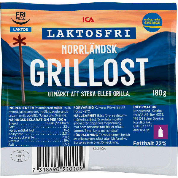 ICA Norrländsk Grillost Laktosfri
