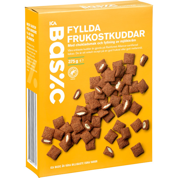 ICA Basic Fyllda Frukostkuddar Chokladsmak & Mjölkkräm