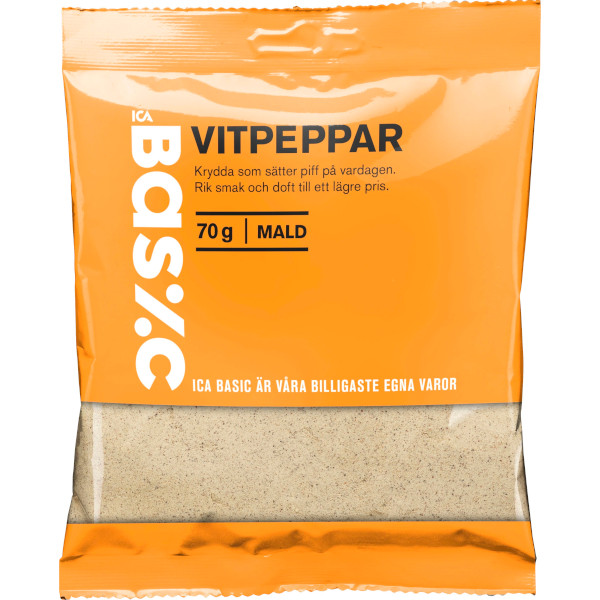 ICA Basic Vitpeppar Mald