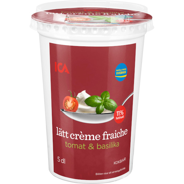 ICA Crème Fraiche Lätt Tomat & Basilika
