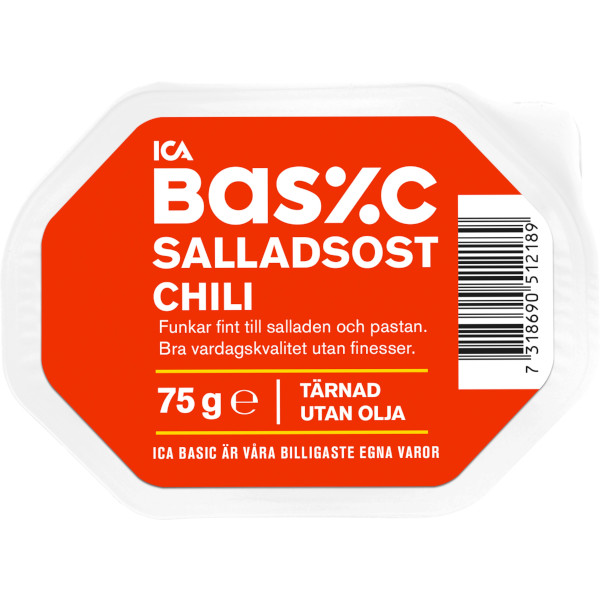 ICA Basic Salladsost Tärnad Chili