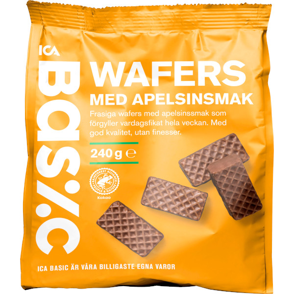 ICA Basic Wafers Apelsinsmak