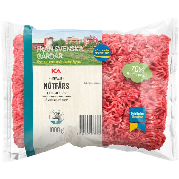 ICA Nötfärs Finmald 12%