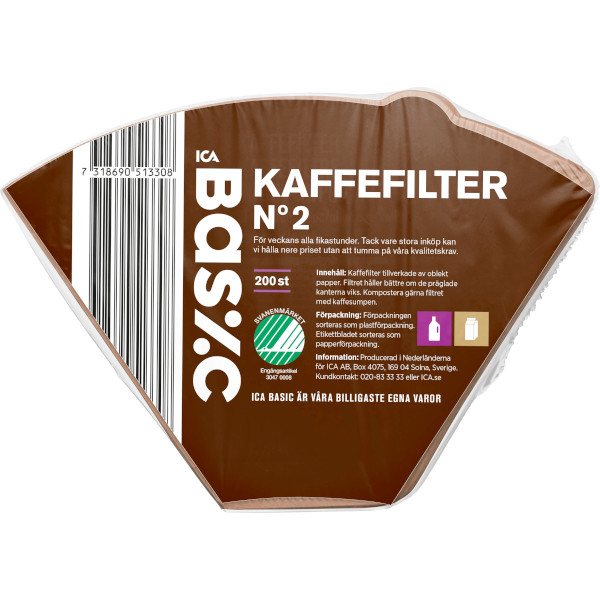 ICA Basic Kaffefilter Nr 2