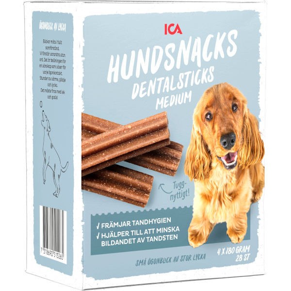 ICA Hundsnacks Dentalsticks Medium