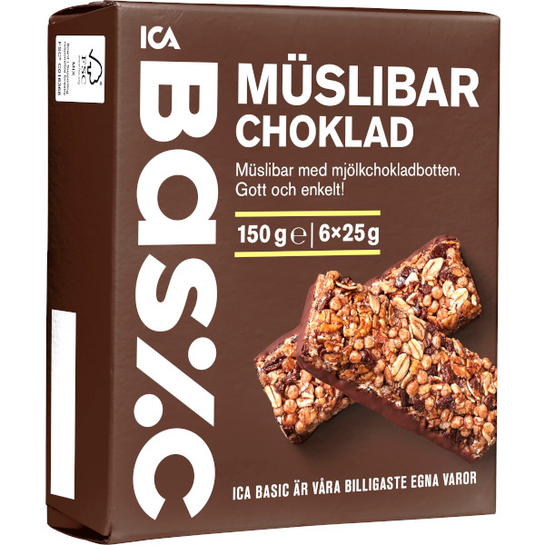 ICA Basic Müslibars Choklad