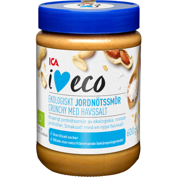 ICA I Love Eco Jordnötssmör Crunchy Havssalt Ekologiskt