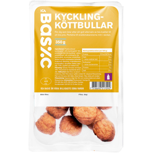 ICA Basic Kycklingköttbullar