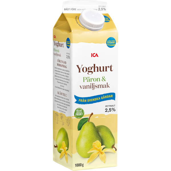 ICA Yoghurt Päron & Vaniljsmak