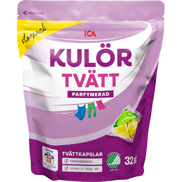 ICA Tvättkapslar Kulörtvätt Parfymerad