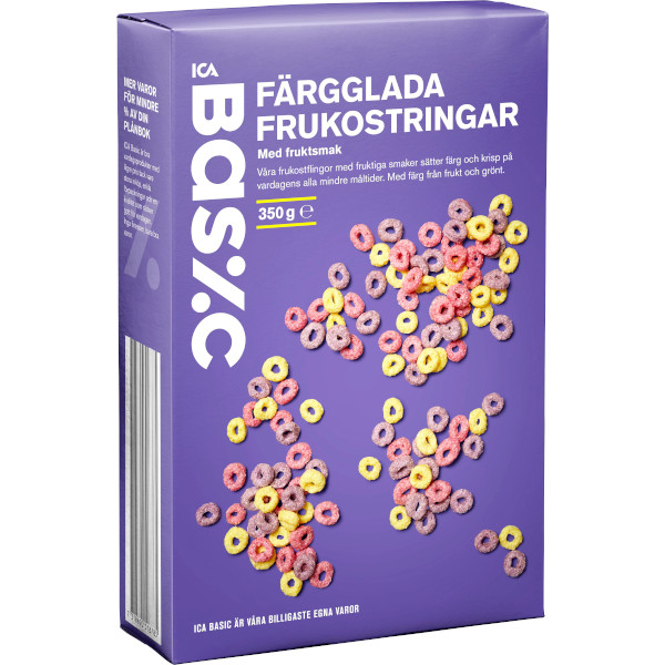 ICA Basic Färgglada Frukostringar