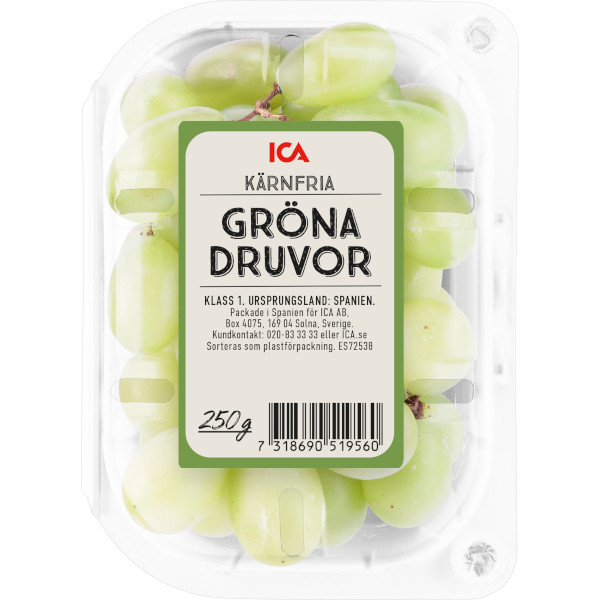 ICA Druvor Gröna Kärnfria
