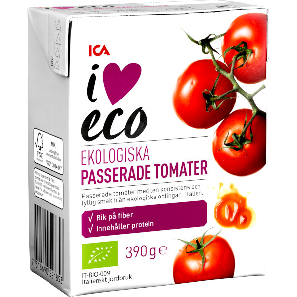 ICA I Love Eco Tomater Passerade Ekologiska