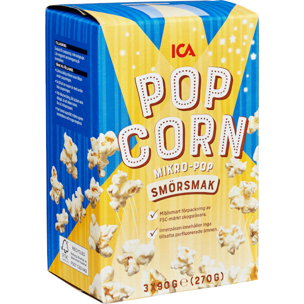 ICA Popcorn Mikro-Pop Smörsmak