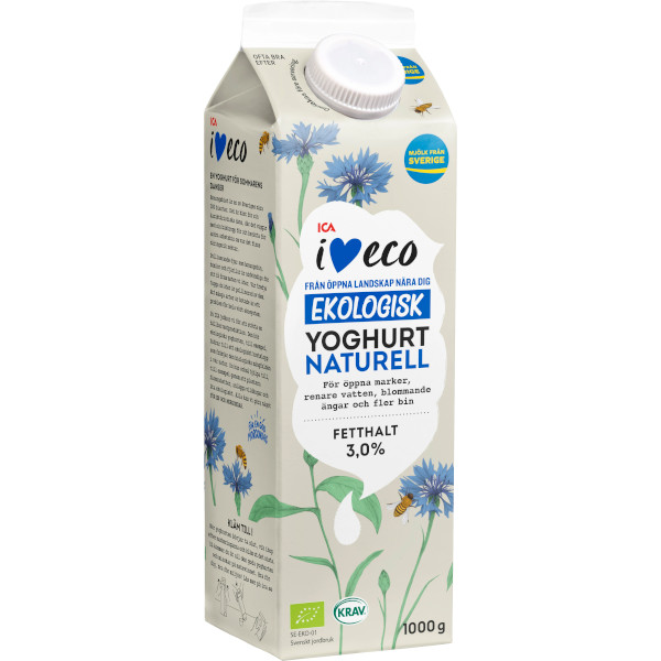 ICA I Love Eco Yoghurt Naturell Ekologisk