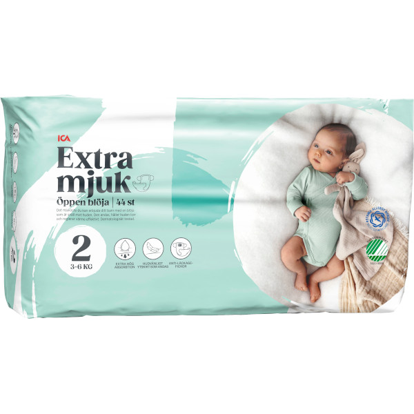 ICA Blöja Öppen Extra Mjuk 2 3-6kg